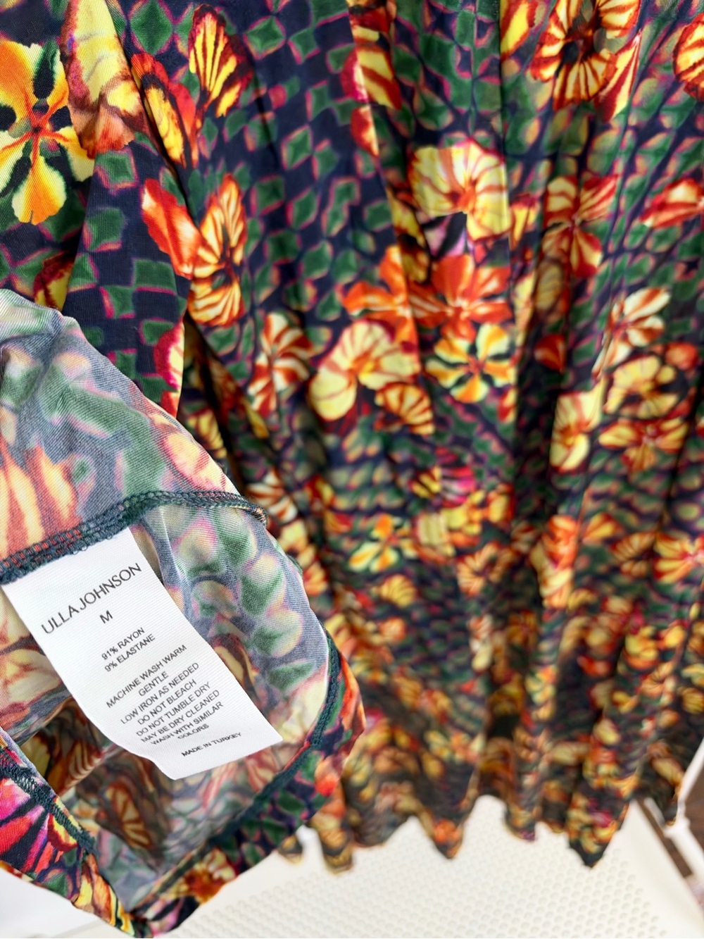 Ulla Johnson Ricci Top & Cecilia Skirt Set in Evergreen Floral - Picture 4 of 6
